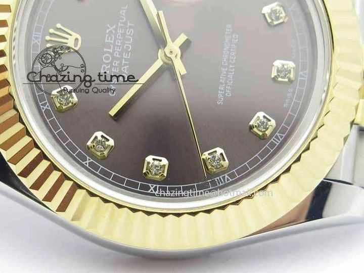 Dial Bracelet Maker II Jubilee SS 41mm Best Edition Diam YG A2813 Gray On BP DateJust 0224